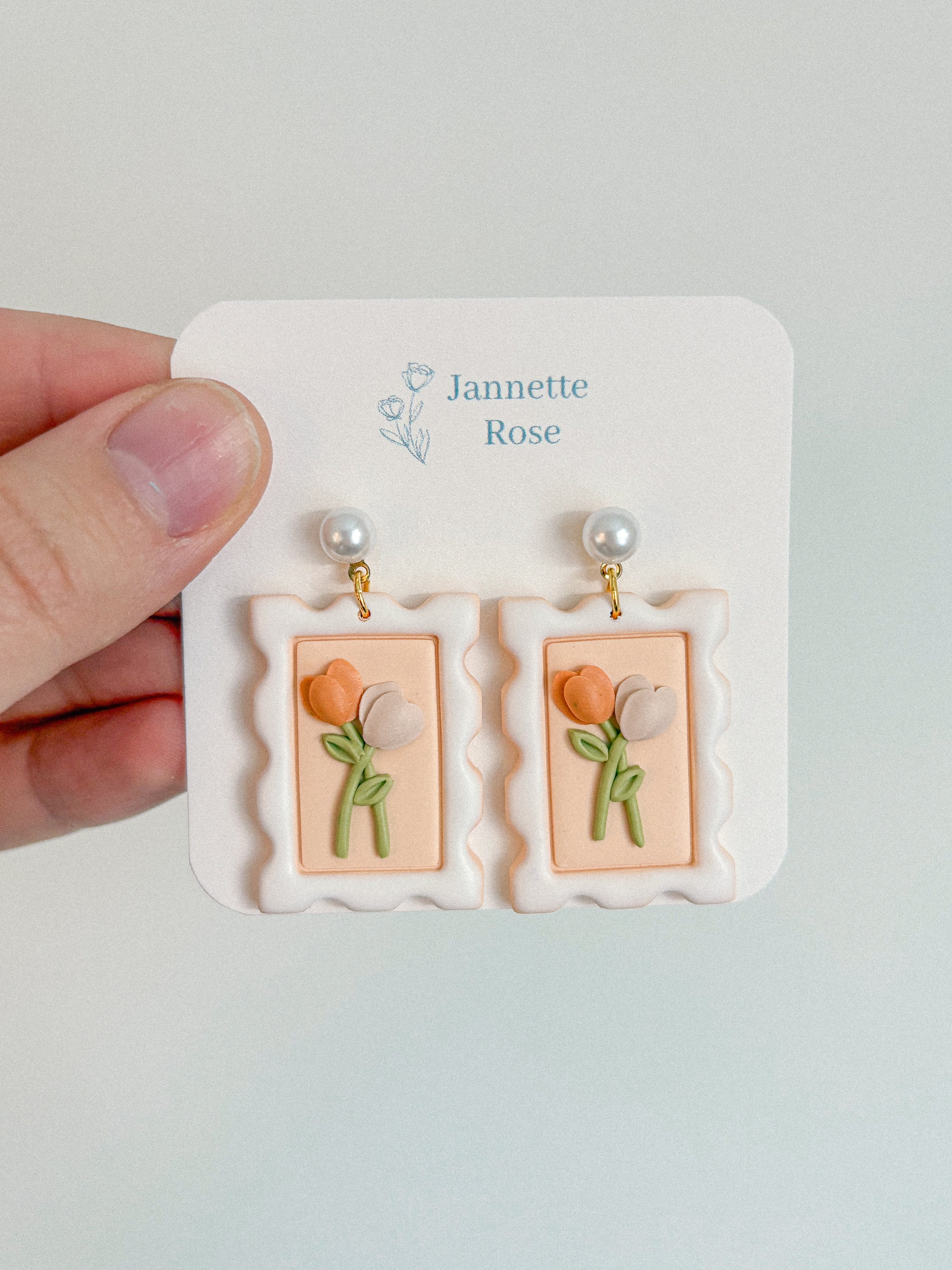 Postage Flower Earrings