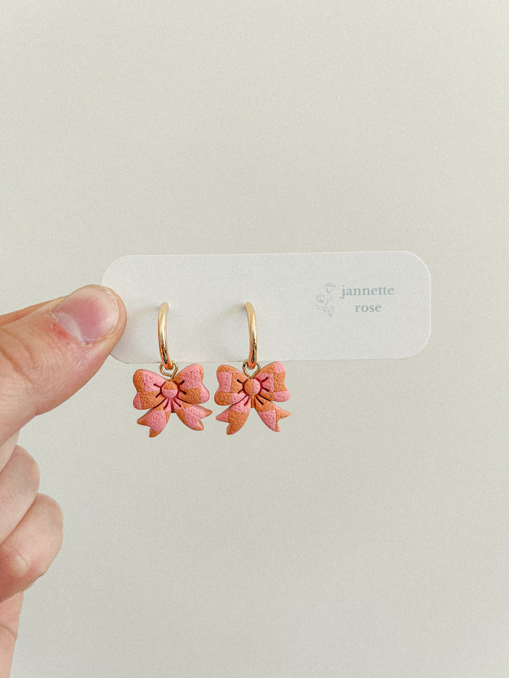 Bow Charm Hoop Earrings