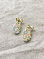 Oval and Bow Earrings