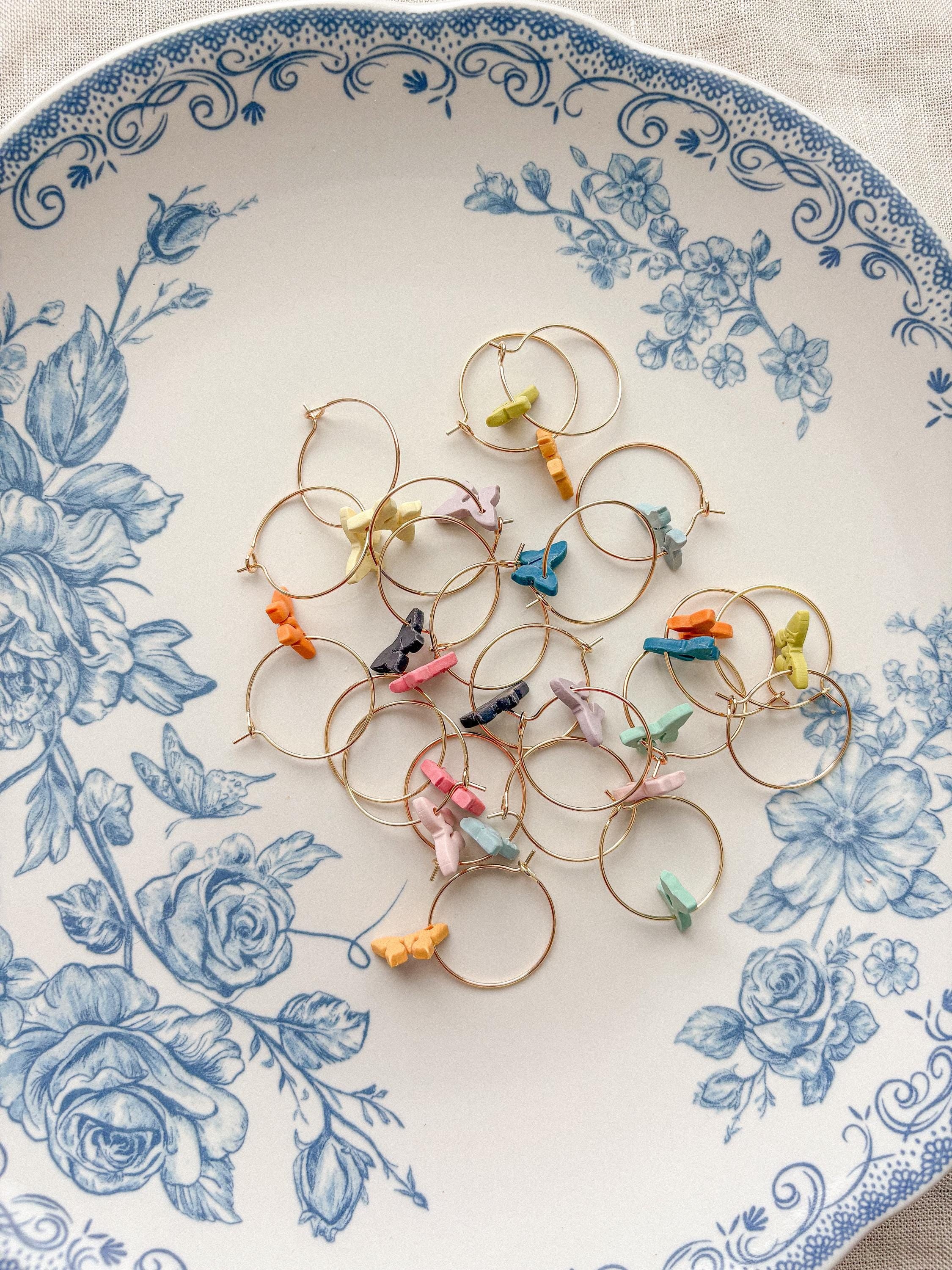 Mini Butterfly Hoop Earrings