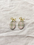 Oval and Bow Earrings