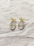 Oval and Bow Earrings