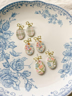 Oval and Bow Earrings