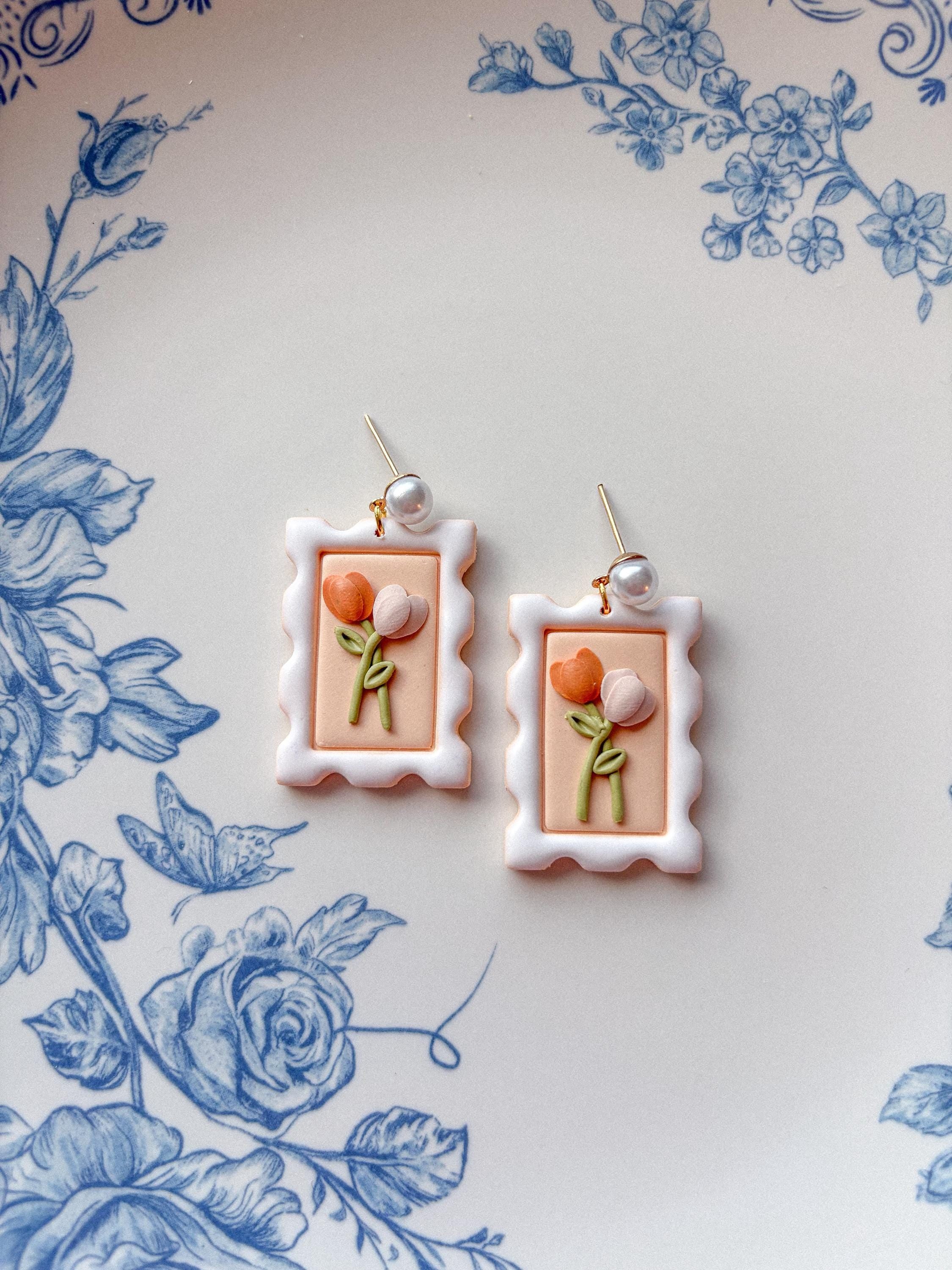 Postage Flower Earrings